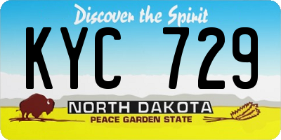 ND license plate KYC729