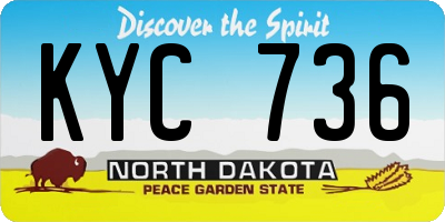 ND license plate KYC736