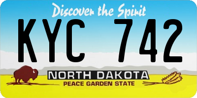 ND license plate KYC742