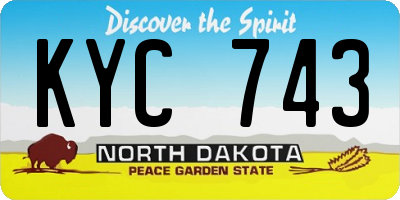 ND license plate KYC743