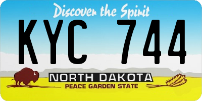 ND license plate KYC744