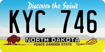 ND license plate KYC746