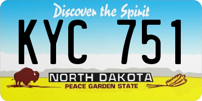 ND license plate KYC751