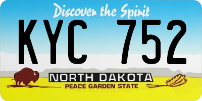 ND license plate KYC752