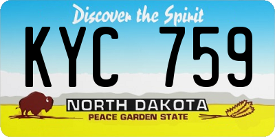 ND license plate KYC759
