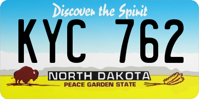 ND license plate KYC762