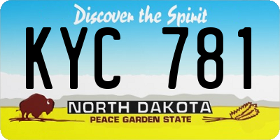 ND license plate KYC781