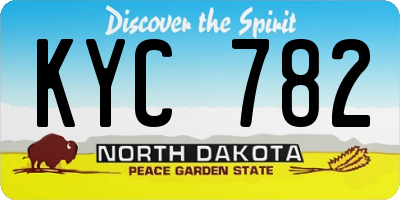 ND license plate KYC782