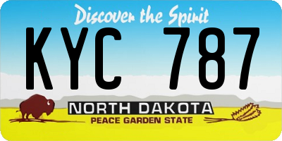 ND license plate KYC787