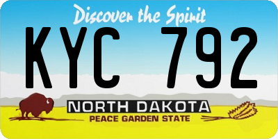 ND license plate KYC792