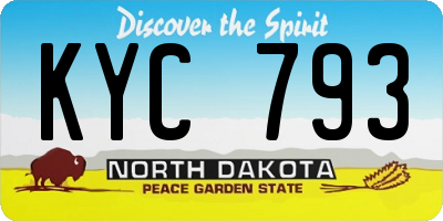 ND license plate KYC793