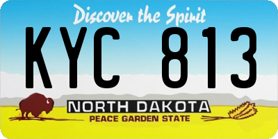 ND license plate KYC813