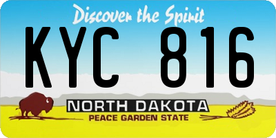 ND license plate KYC816