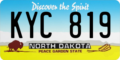 ND license plate KYC819