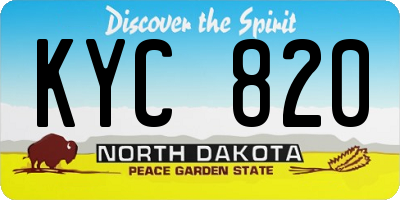 ND license plate KYC820