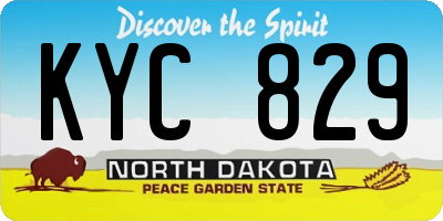 ND license plate KYC829