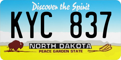 ND license plate KYC837