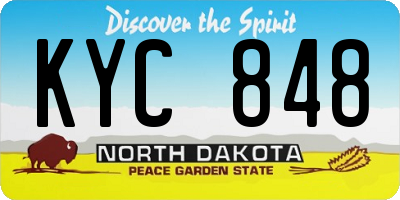 ND license plate KYC848