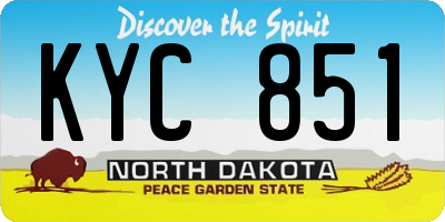 ND license plate KYC851