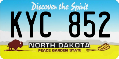 ND license plate KYC852