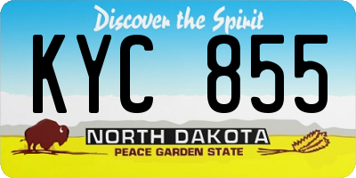 ND license plate KYC855