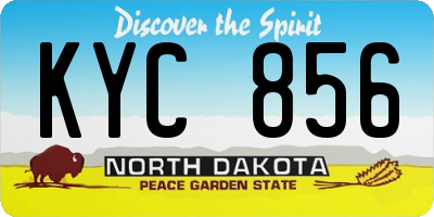 ND license plate KYC856