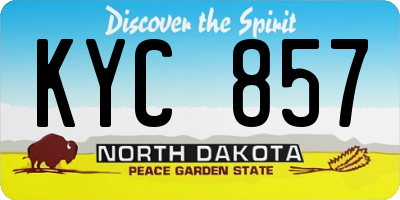 ND license plate KYC857