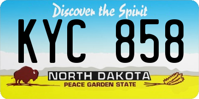 ND license plate KYC858