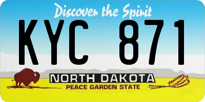 ND license plate KYC871