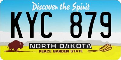 ND license plate KYC879