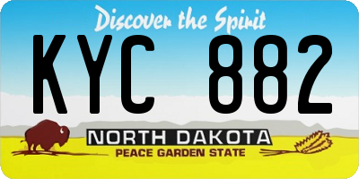 ND license plate KYC882