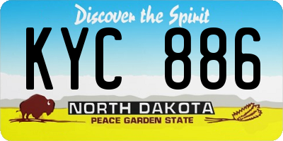 ND license plate KYC886