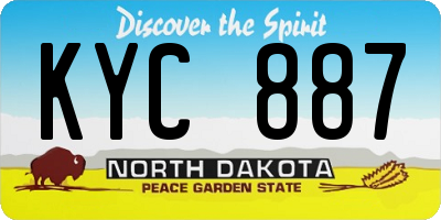 ND license plate KYC887