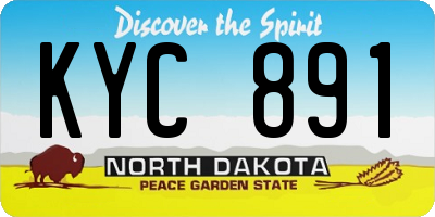 ND license plate KYC891