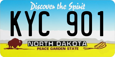 ND license plate KYC901