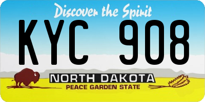 ND license plate KYC908