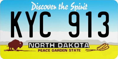 ND license plate KYC913
