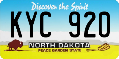ND license plate KYC920