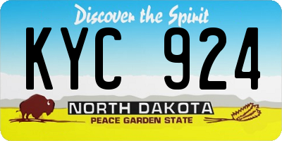 ND license plate KYC924