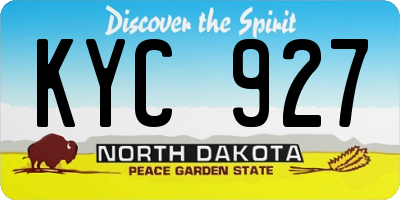 ND license plate KYC927