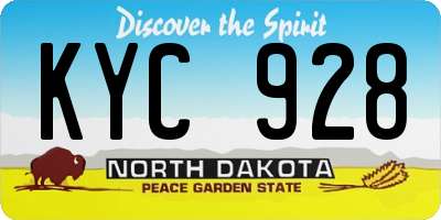 ND license plate KYC928
