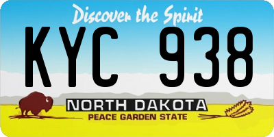 ND license plate KYC938