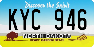 ND license plate KYC946