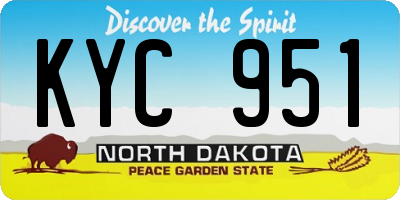 ND license plate KYC951