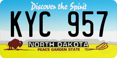 ND license plate KYC957