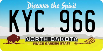 ND license plate KYC966