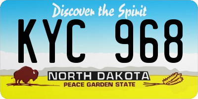 ND license plate KYC968