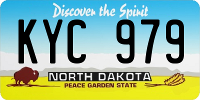 ND license plate KYC979
