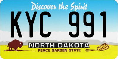 ND license plate KYC991