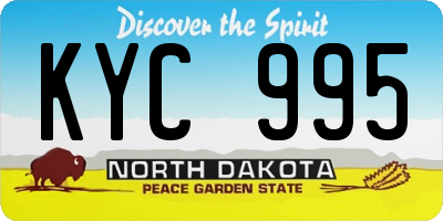 ND license plate KYC995